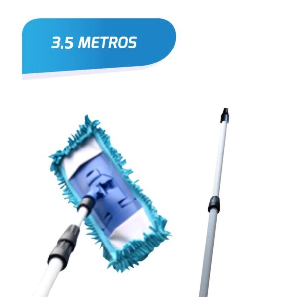 MANGO TELESCÓPICO DE 3.5 METROS + TRAPEADOR MICROFIBRA 45 CMS Y ARMAZON