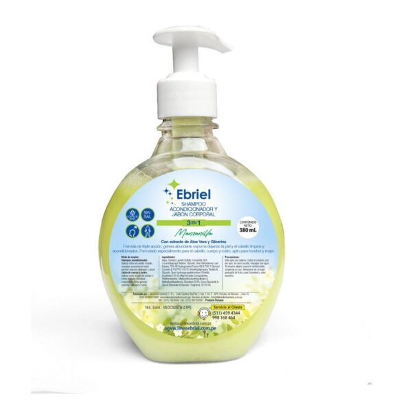 JABON CORPORAL 3 EN 1  Capacidad 380 ml.