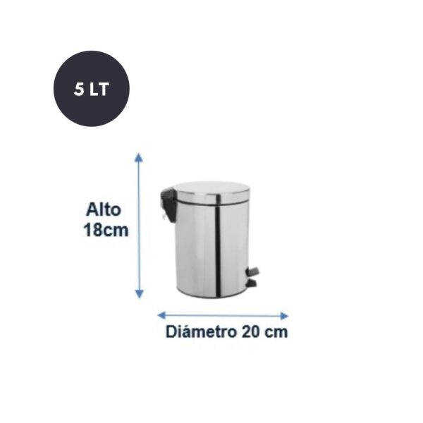 TACHO con PEDAL ACERO 5 LT EB04-08