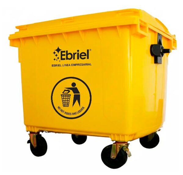 CONTENEDOR DE RESIDUOS SOLIDOS SIN PEDAL - 660 LT AMARILLO