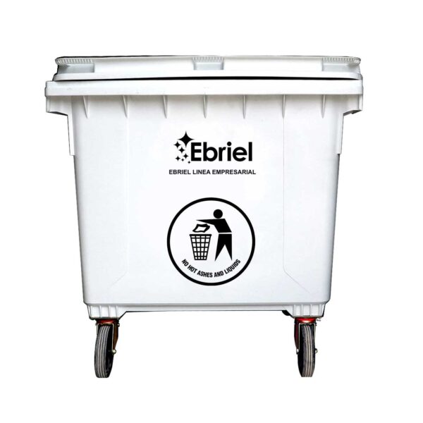 CONTENEDOR DE RESIDUOS SOLIDOS SIN PEDAL 1100 LT BLANCO