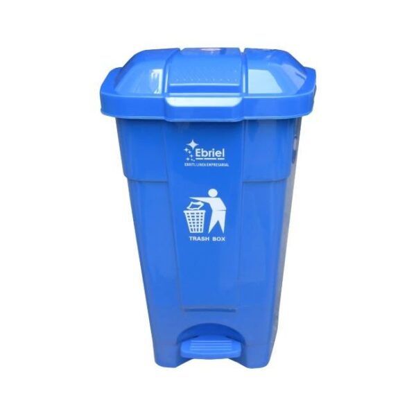 TACHO DE  BASURA CON SISTEMA  PEDAL Y 2 RUEDAS 70 L