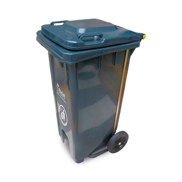 TACHO RECOLECTOR ECOLÓGICO CON SISTEMA A PEDAL DE 120 L - GRIS