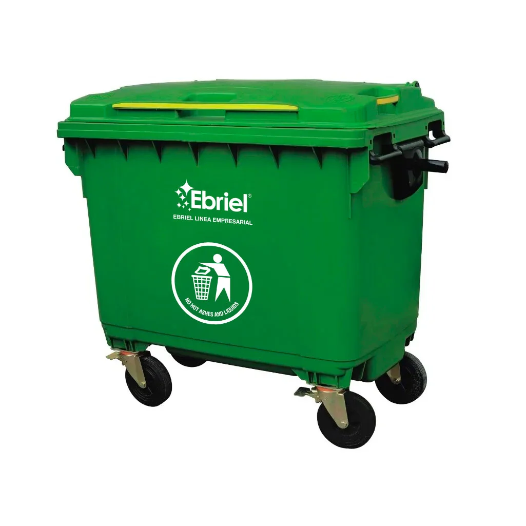 verde001 CONTENEDOR DE RESIDUOS SOLIDOS SIN PEDAL – 660 LT - Imagen 1
