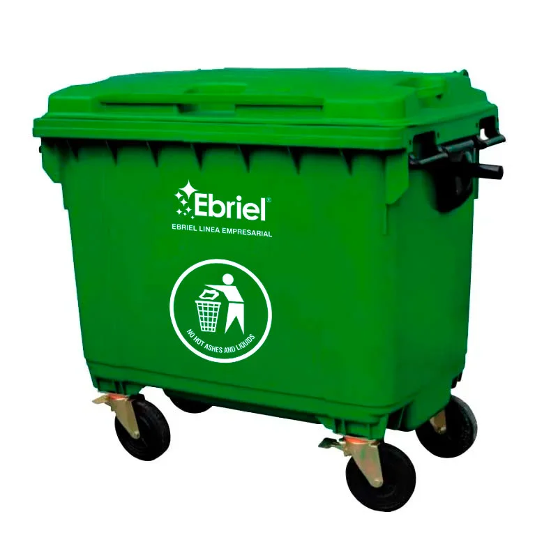 verde002 CONTENEDOR DE RESIDUOS SOLIDOS SIN PEDAL 1100 LT - Imagen 1